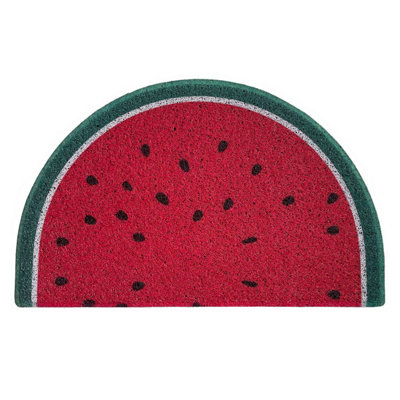 Nicoman Spaghetti Loofah Halfmoon Door Mat 70 x 44cm - Water Melon - 5