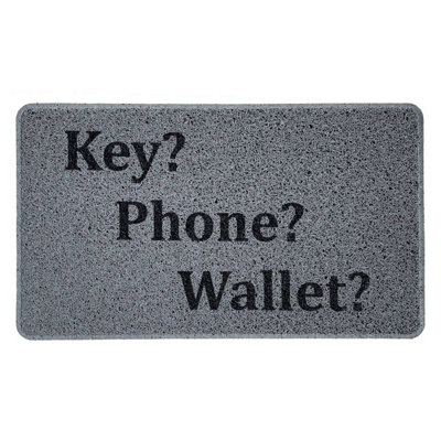 Nicoman Spaghetti Novelty UV Print Door Mat Grey 75 x 45cm - KEY PHONE WALLET