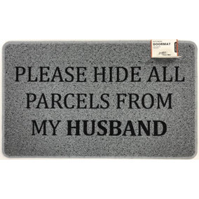 Nicoman Spaghetti Novelty UV Print Funny Door Mat 75 x 45cm - Please HIDE All Parcels From My Husband