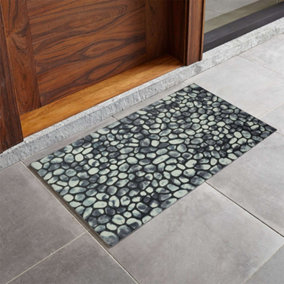 Nicoman Stone Pattern Doormat 60 x 40cm - Grey