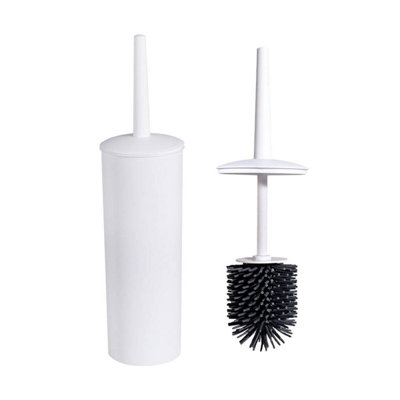 Nicoman Turbular White Toilet Brush & Holder With Silicone Head Price Comparisons | Compare The Build