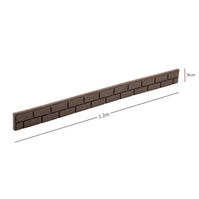 Bordo Da Giardino Nicoman Ultra Curve EZ Effetto Mattone, In Gomma Riciclata, Grigio, Altezza 9 Cm, Lunghezza 120 Cm, Confezione Da 24 Pezzi - 3