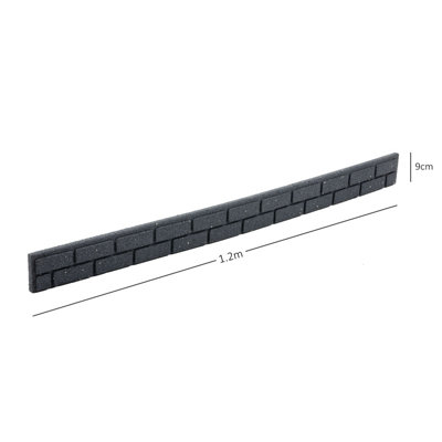 Nicoman Ultra Curve EZ Bordo Da Giardino In Gomma Riciclata - Effetto Mattone Grigio, Altezza 9 Cm, Lunghezza 120 Cm, Confezione 24 Pezzi