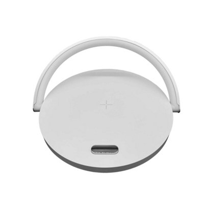 Nicoman White Bedside Lamp with Wireless Charging with Touch Control