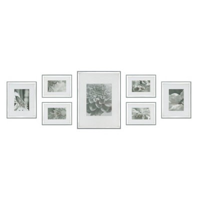nielsen 7 Piece Wooden Picture Frame Gallery Set - Grey/White
