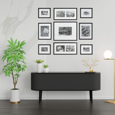 nielsen 9 Piece Wooden Picture Frame Gallery Set - Black