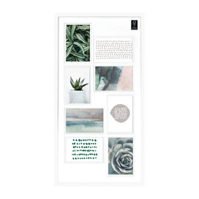 nielsen Accent Collage Frame with Double Mount for 8 Photos 10x15 cm, White