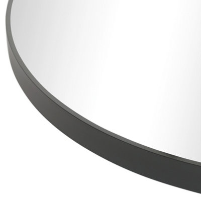 nielsen Acton Round Aluminium Framed Large Mirror, Black, 80cm