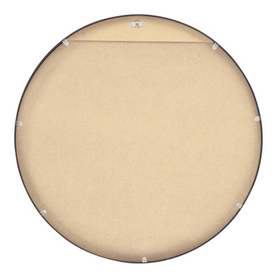 nielsen Acton Round Aluminium Framed Large Mirror, Black, 80cm