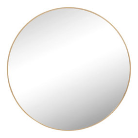 nielsen Acton Round Aluminium Framed Large Mirror, Gold, 80cm