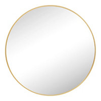 nielsen Acton Round Aluminium Framed Mirror, Gold, 60cm