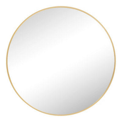 nielsen Acton Round Aluminium Framed Mirror, Gold, 60cm