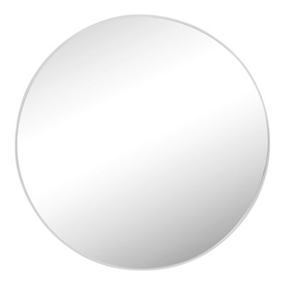 nielsen Acton Round Aluminium Framed Mirror, Silver, 60cm