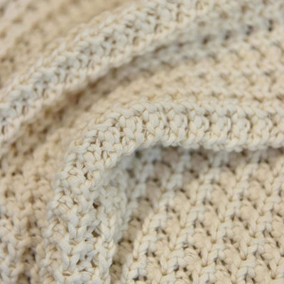 nielsen Alen Coarse Knitted Large Throw Blanket Cream DIY at B Q