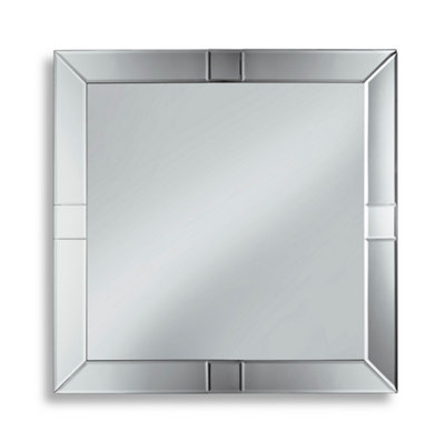 nielsen Alms Bevelled Glass Square Wall Mirror, 51cm