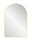 nielsen Andrews Arched Metal Wall Mirror, Gold, 75 x 50cm