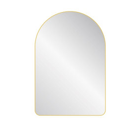 nielsen Andrews Arched Metal Wall Mirror, Gold, 75 x 50cm