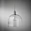 nielsen Andwell Large Industrial Dome Pendant Light with Mottled Glass Shade, 24cm Wide