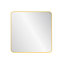 nielsen Archer Metal Square Wall Mirror, Gold, 60cm