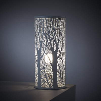 Silver tree deals scene touch lamp