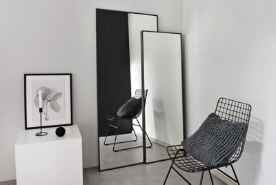 nielsen Arlott Aluminium Rectangular Wall Mirror, Black Oak, 50 x 150cm
