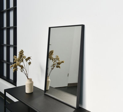 nielsen Arlott Aluminium Rectangular Wall Mirror, Black Oak, 50 x 150cm