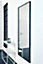 nielsen Arlott Aluminium Rectangular Wall Mirror, Full-Length, Matt Black, 70 x 170cm
