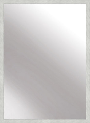 nielsen Armfield Metal Rectangle Wall Mirror, Matt Silver, 50 x 70cm