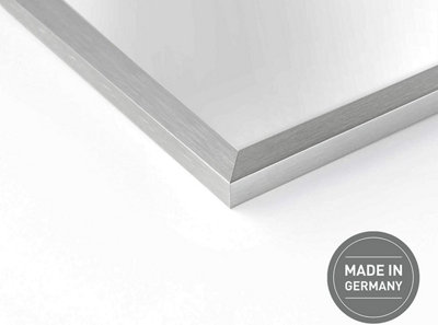nielsen Armfield Metal Rectangle Wall Mirror, Matt Silver, 50 x 70cm