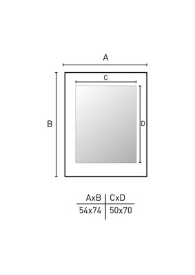 nielsen Axford Wall Mirror - Silver - 50x70cm