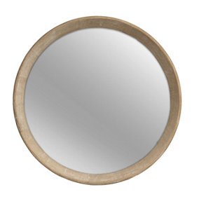 nielsen Ayling Round Wooden Wall Mirror, FSC Wood, 40cm Wide