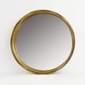 nielsen Baker Round Wooden Wall Mirror, FSC Wood, 40cm Wide