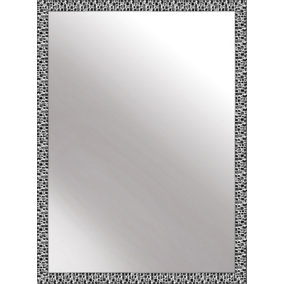 nielsen Banks Mosaic Design Wall Mirror Bathroom Mirror Living Room Mirror - Silver - 50 x 70cm