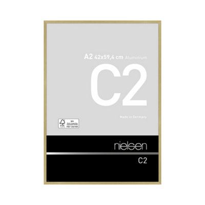 nielsen C2 Brushed Gold Aluminium Picture Frame A2, 42x59.4cm - with ...