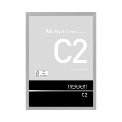nielsen C2 Brushed Silver Aluminium Picture Frame A4, 21x29.7cm - with ...