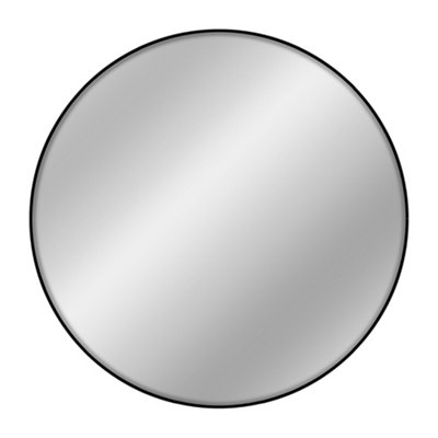 nielsen Jaron Aluminium Wall Mirror, Round  80cm - Black