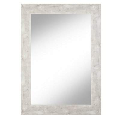 nielsen Mansfield White Distressed Soft Grey Mirror, 110 x 79cm | DIY ...