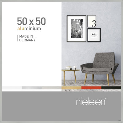 nielsen Pixel 50 x 50 cm Picture Frame, Frosted Silver