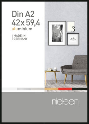 nielsen Pixel A2 42 x 59.4cm Poster Frame, Frosted Black