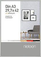 nielsen Pixel A3 29.7 x 42cm Poster Frame, Frosted Silver