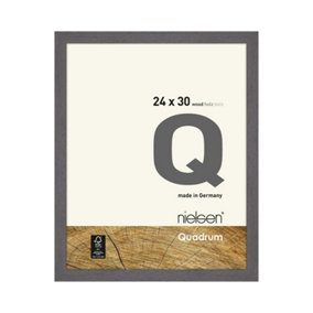 nielsen Quadrum 24 x 30cm Grey Wooden Picture Frame