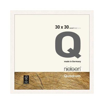 nielsen Quadrum 30 x 30cm Matt White Wooden Picture Frame