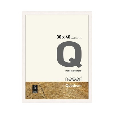 nielsen Quadrum 30 x 40cm Matt White Wooden Picture Frame