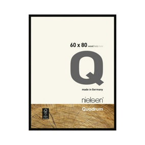 nielsen Quadrum 60 x 80cm Black Wooden Picture Frame
