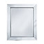 nielsen Rectangular Wall Mirror for Bedroom or Living Room with Glass Veneer Edge Frame - 60 x 49cm
