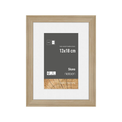 nielsen Skava 13 x 18cm Oak Wooden Picture Frame With 9x13cm Mount