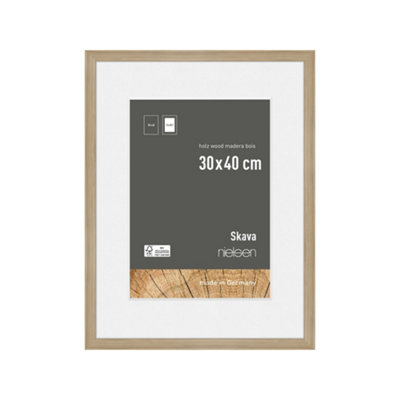 nielsen Skava 30 x 40cm Oak Wooden Picture Frame With A4 Mount