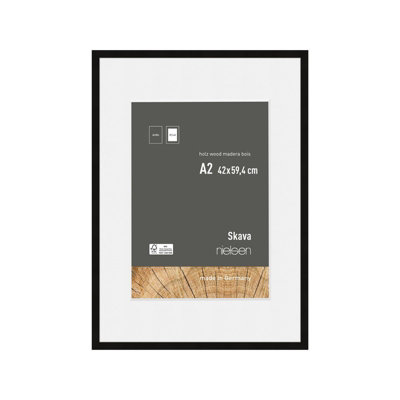 nielsen Skava A2 Black Wooden Picture Frame With A3 Mount