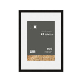 nielsen Skava A3 Black Wooden Picture Frame With A4 Mount