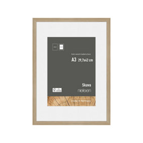 nielsen Skava A3 Oak Wooden Picture Frame With A4 Mount